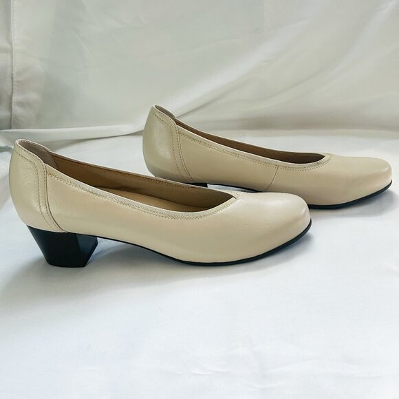 David Tate Women's Madera Bone Lamb Block Heel Shoes - Picture 6 of 15